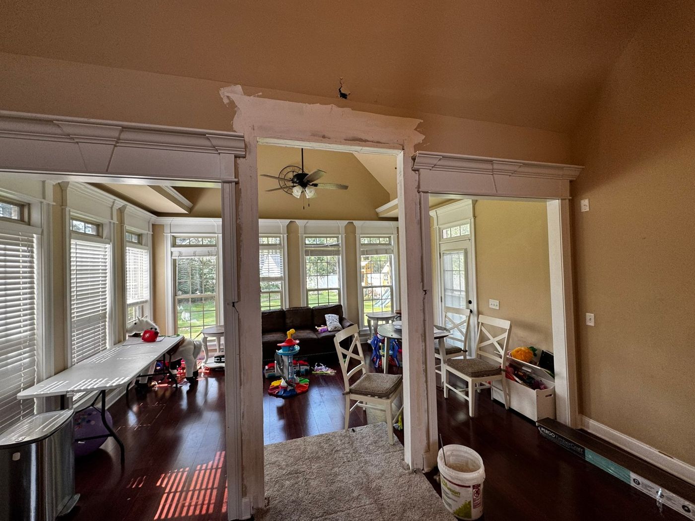Doorway Repairs & LVP Flooring — In progress — doorway repairs